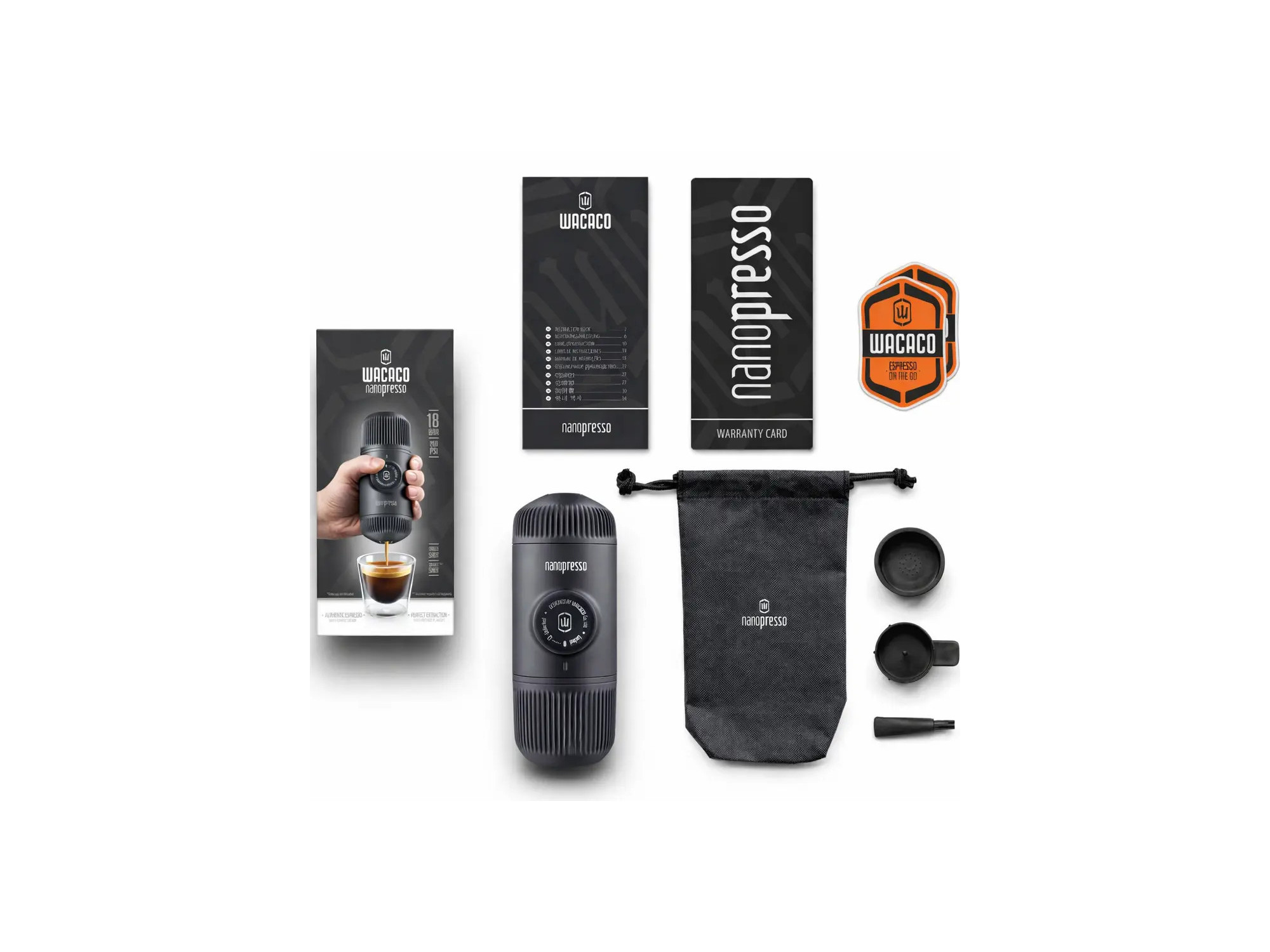 Wacaco Nanopresso | Manuální cestovní espresso kávovar | SNAILER®