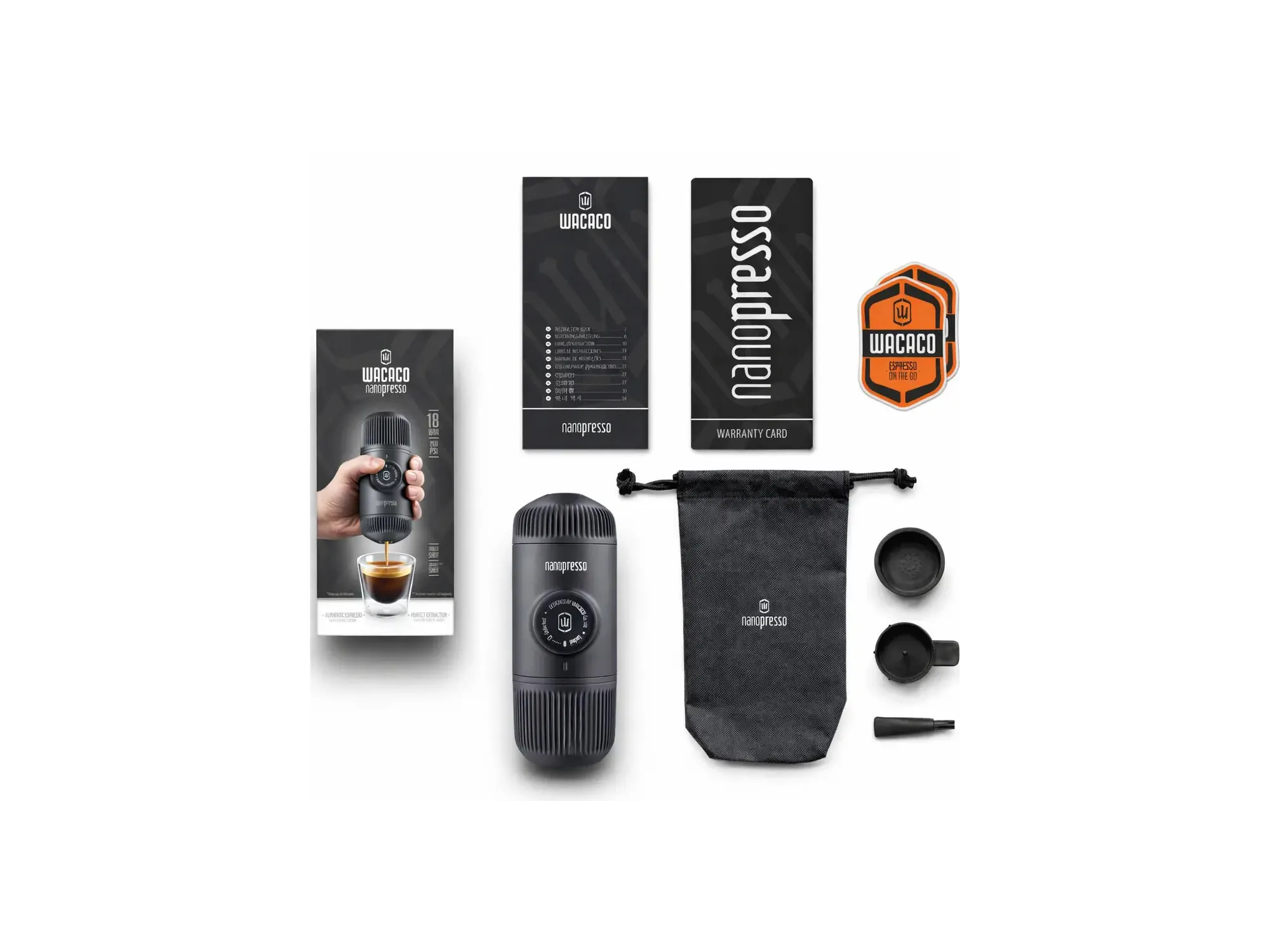 Wacaco Nanopresso + tvrdé pouzdro | Manuální espresso kávovar | SNAILE