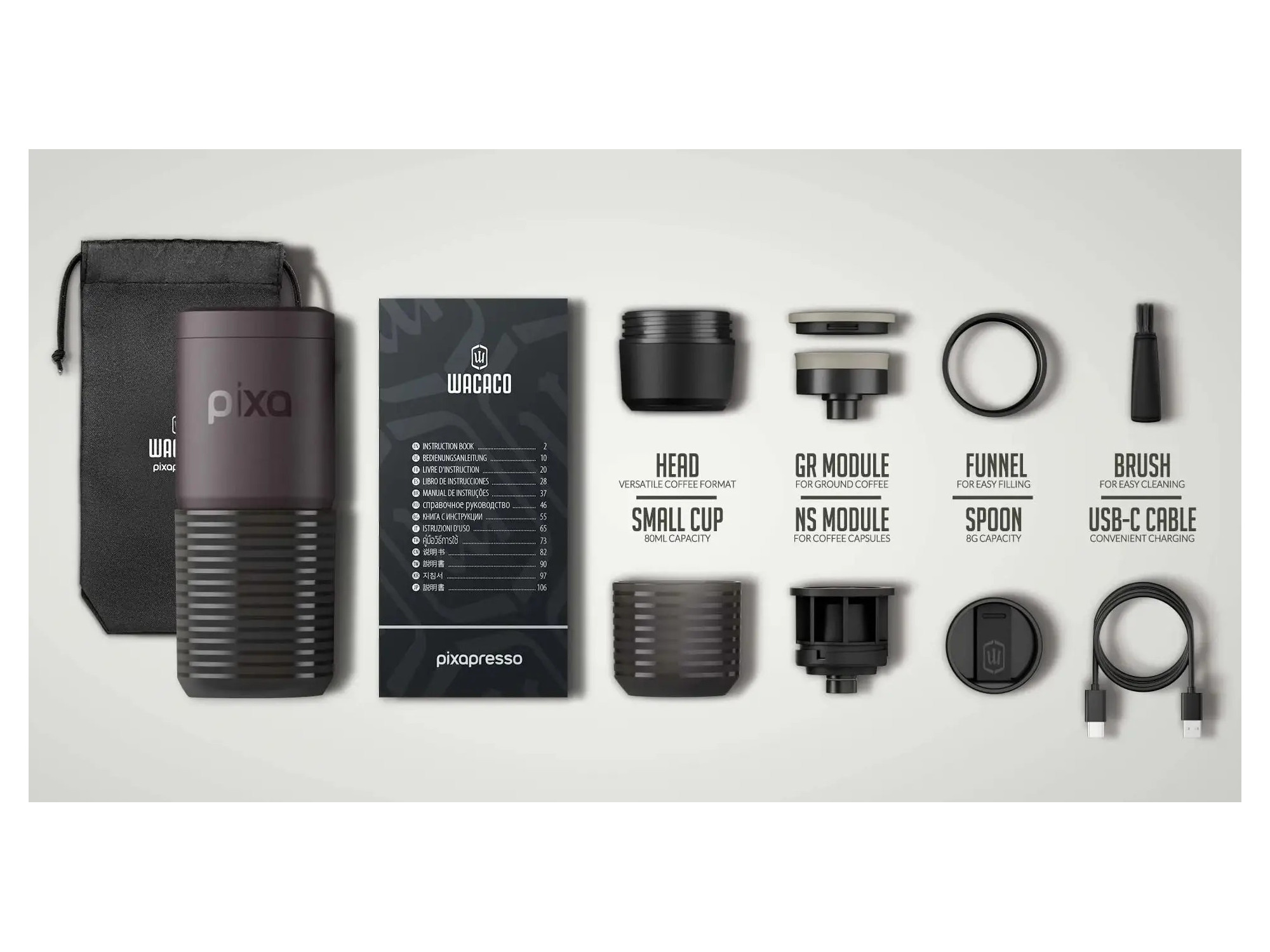 Wacaco Pixapresso – aku cestovní espresso kávovar | SNAILER®